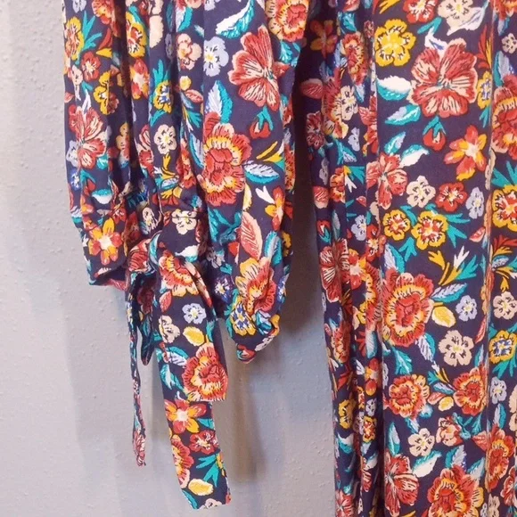 Old Navy Women's Vibrant Floral Midi Dress Size XL - Picture 5 of 9
